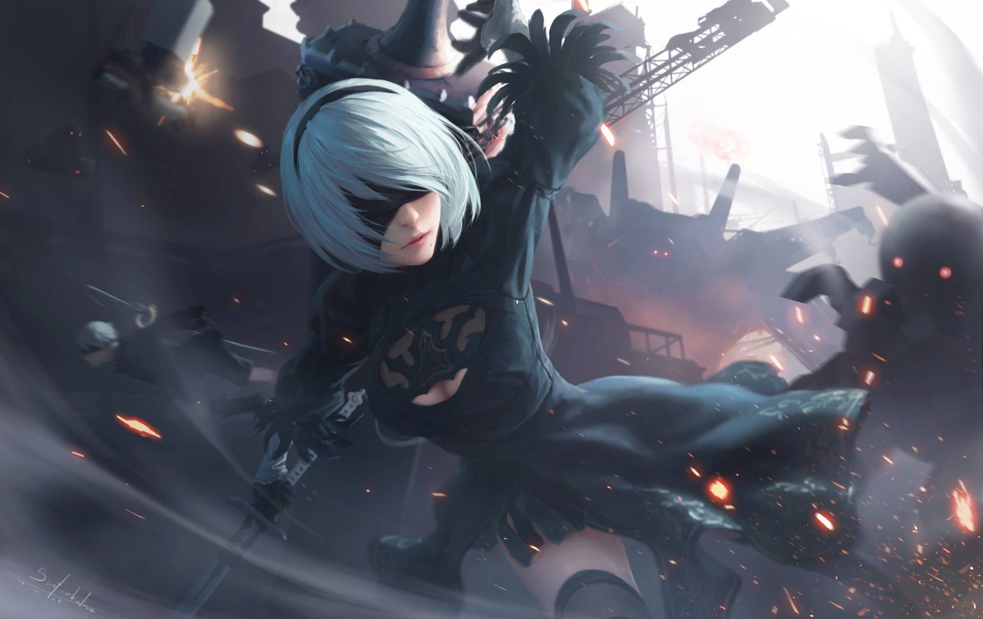 2B Wallpapers - 4k, HD 2B Backgrounds on WallpaperBat