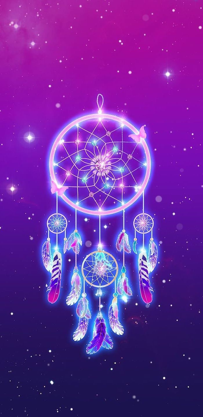 700x1438 dreamcatcher-in-the-middle-on-purple-pink-cartoon-background -with-stars-samsung-galaxy-wallpaper | Dreamcatcher wallpaper, Cool galaxy  wallpapers, Galaxy wallpaper Wallpaper