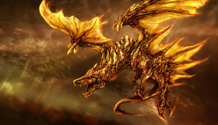 Gold Dragon Wallpaper