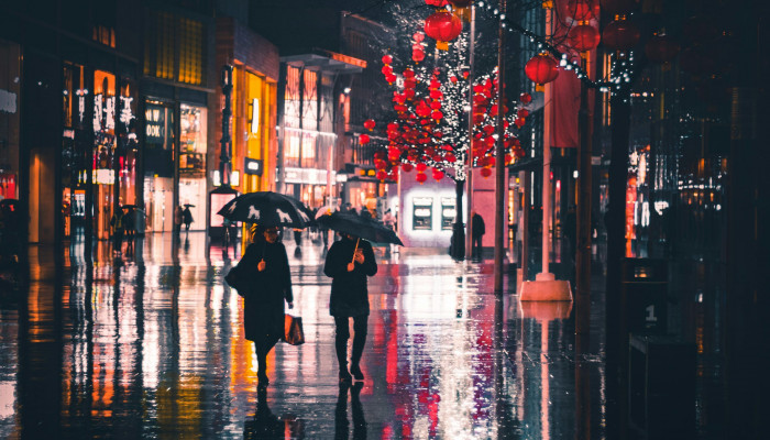 Raining Night Wallpaper