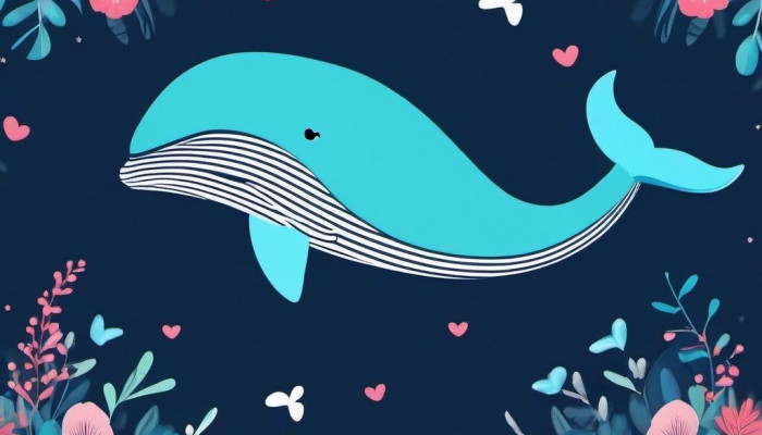 Kawaii Whale Wallpaper