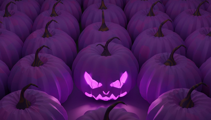 Purple Halloween Pumpkin Wallpaper