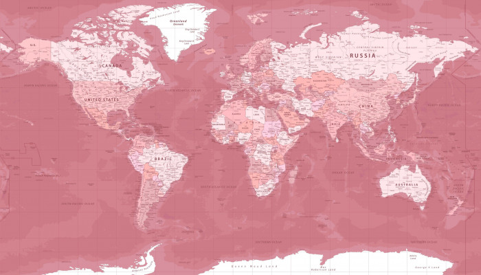 Pink World Map Wallpaper