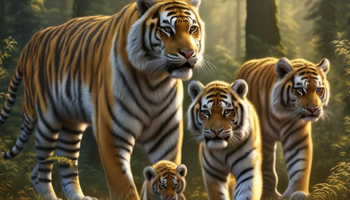 Tiger Family Wallpaper