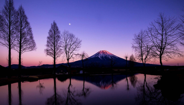 Mount Fuji Purple Wallpaper