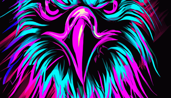 Neon Eagle Wallpaper