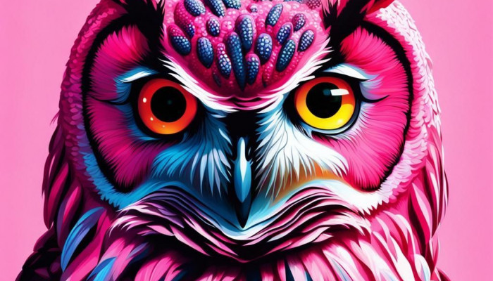 Pink Owl Wallpaper