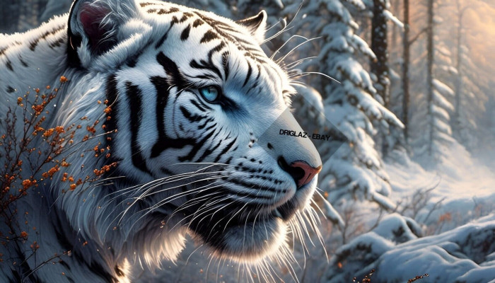 White Tiger Art Wallpaper