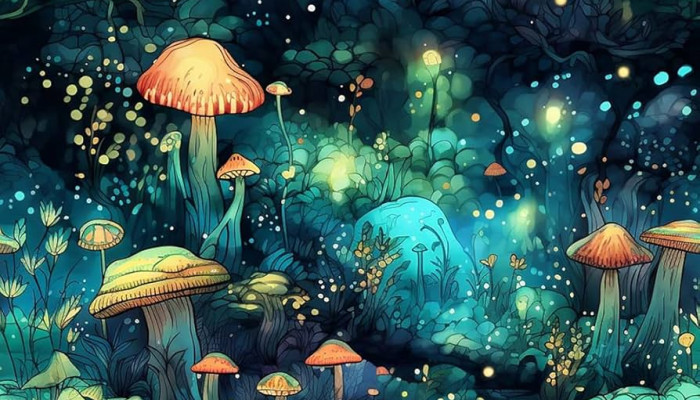 Mushroom Forest Wallpaper