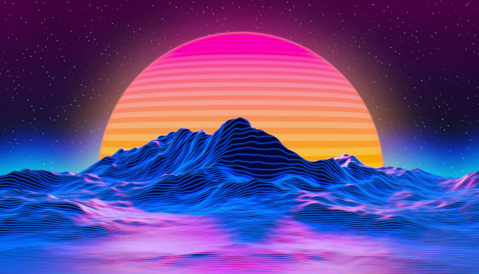 Retro Landscape Wallpaper