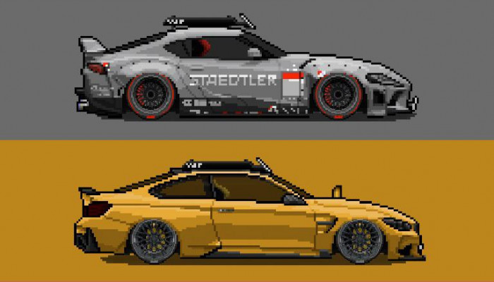 Pixel Car Wallpaper