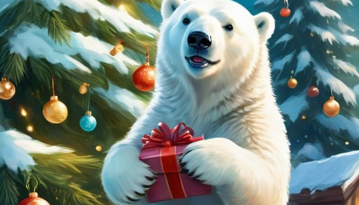 Christmas Polar Bear Wallpaper