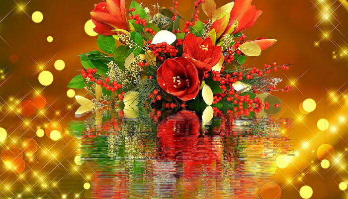 Christmas Flowers Wallpaper