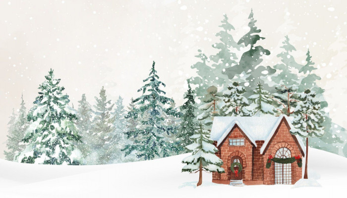 Winter Watercolor Wallpaper