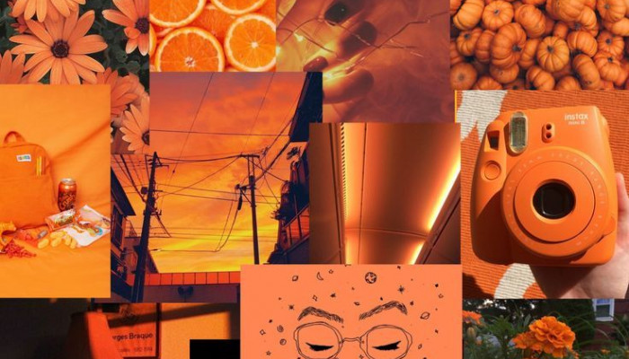 Orange Collage Wallpaper