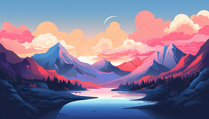 Mountain Illustration Wallpaper