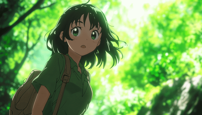 Green Anime Girl Wallpaper
