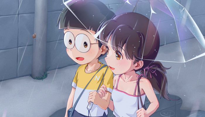 Nobita and Sizuka Wallpaper