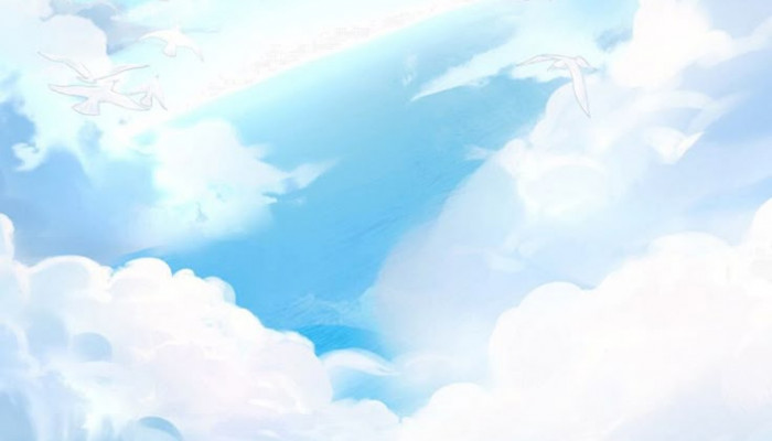 Light Blue Anime Sky Wallpaper