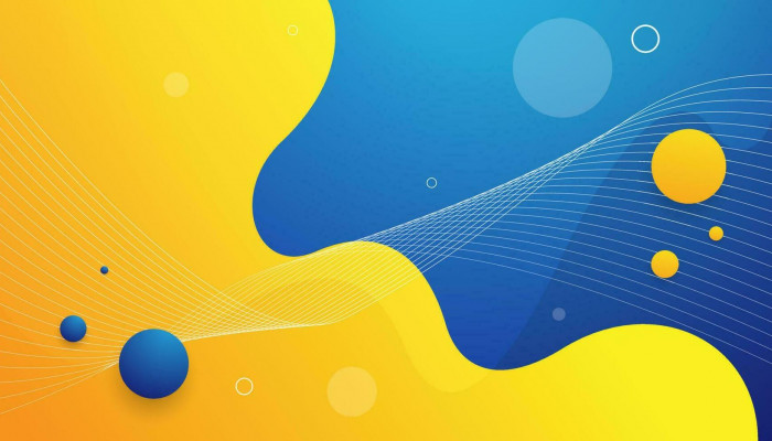 Blue Yellow Abstract Wallpaper