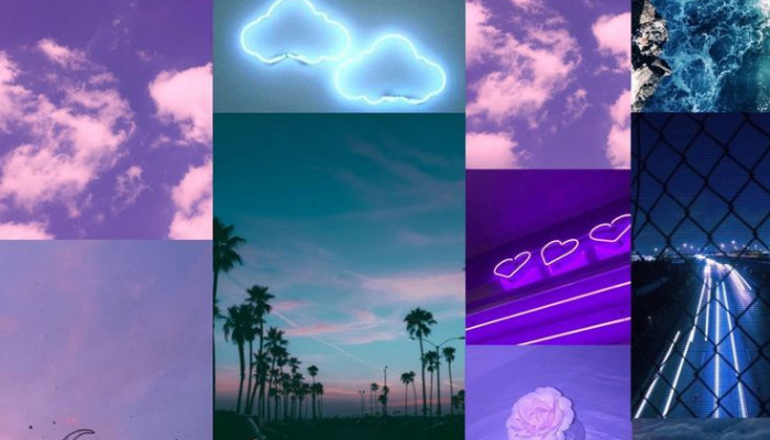Aesthetic Blue Purple Wallpaper