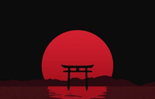 Black and Red Japanese Wallpaper