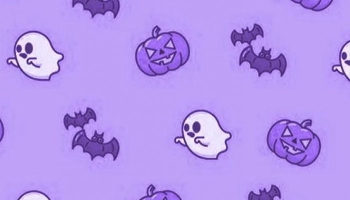 Cute Purple Halloween Wallpaper
