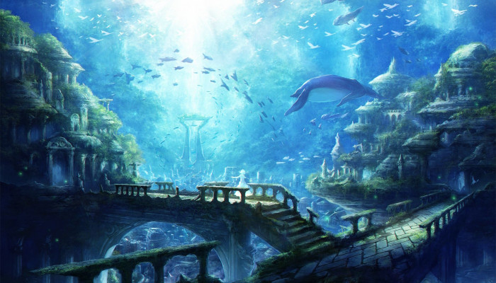 Underwater Ruins Wallpaper