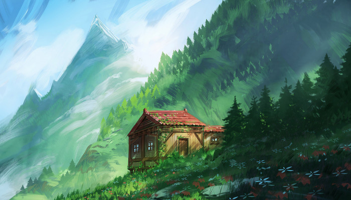 Cozy Green Desktop Wallpaper