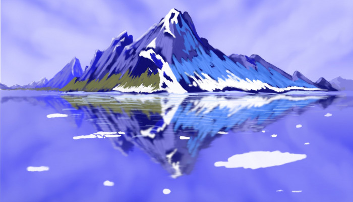 Digital Mountain Wallpaper