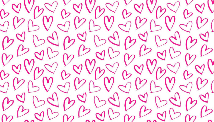 Pink Hearts Desktop Wallpaper