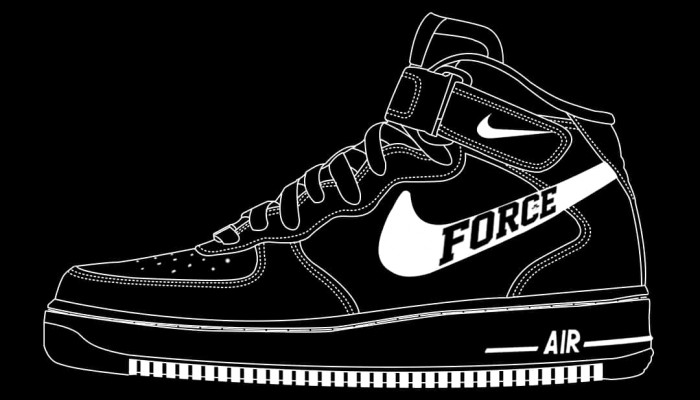 Black Air Force 1 Wallpaper