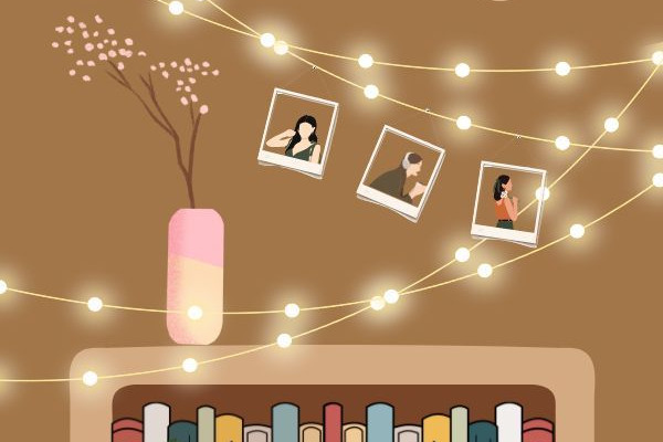 Books and Plants Wallpaper