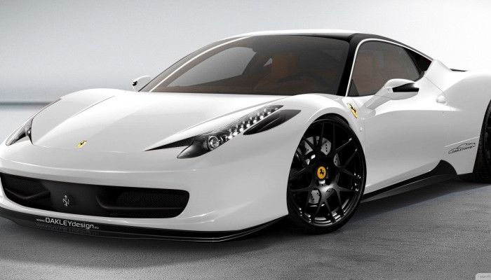 White Ferrari Wallpaper
