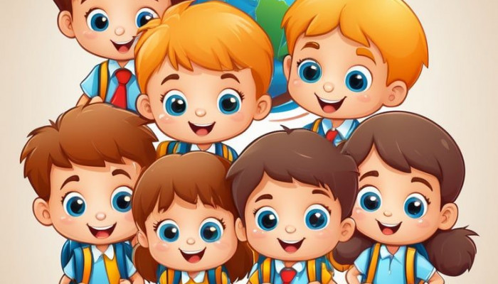 School Cartoon Wallpaper