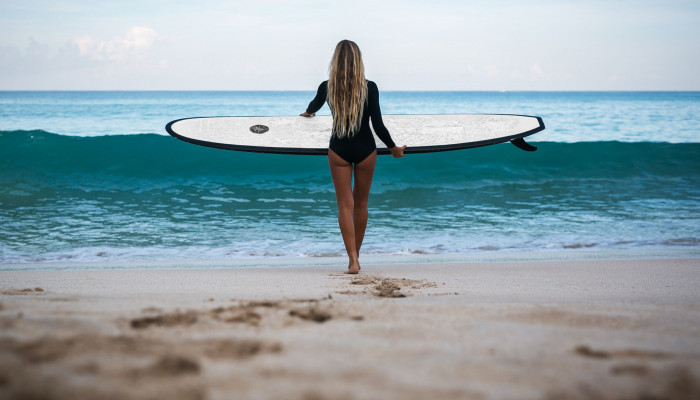 Woman Surfing Wallpaper