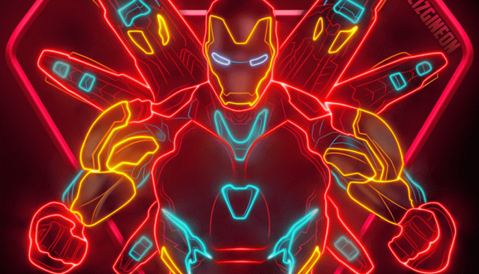 Iron Man Neon Wallpaper