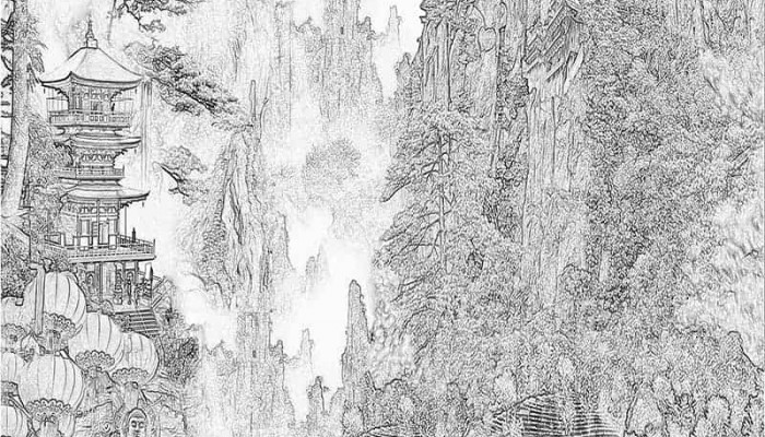 Black and White Chinese Wallpaper