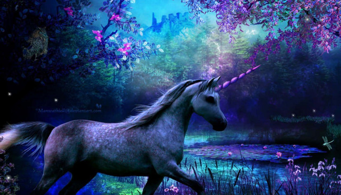 Purple Unicorn Wallpaper