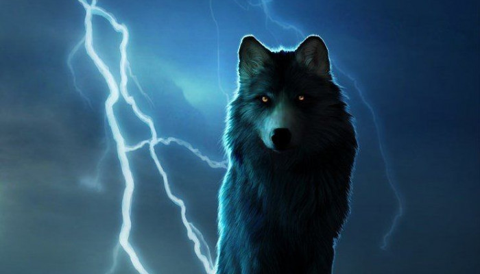 Lightning Wolf Wallpaper