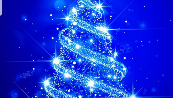 Blue Christmas Tree Wallpaper