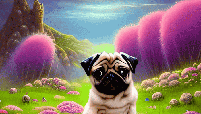 Cartoon Pug Wallpaper