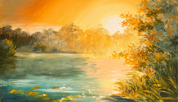 Lake Painting Wallpaper