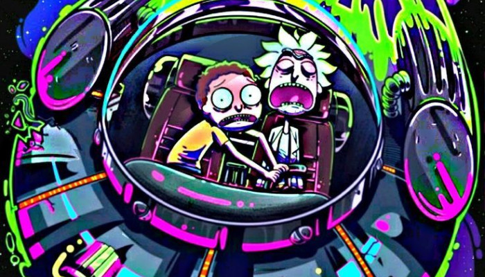 Rick and Morty Neon Wallpaper