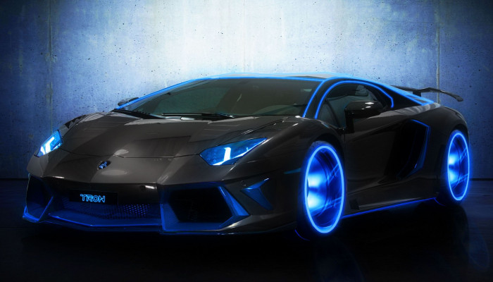 Black and Blue Car Wallpaper