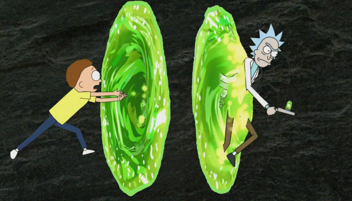 Rick and Morty Dual Monitor Wallpaper