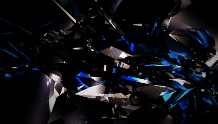 Black Blue Shards Wallpaper