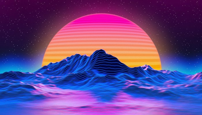 Neon Mountain Wallpaper