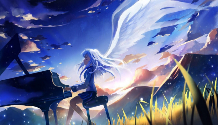Anime Girl Piano Wallpaper