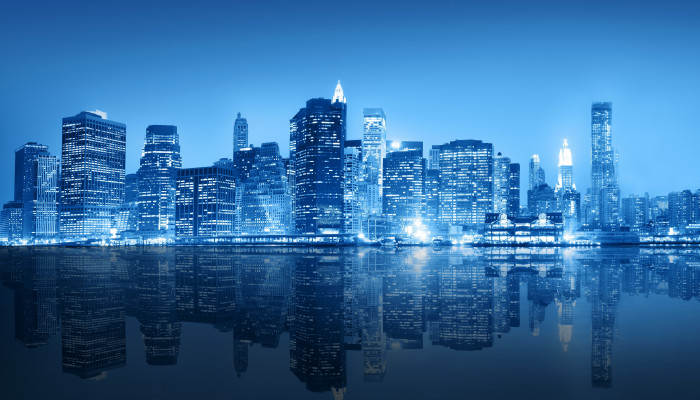 New York Blue Wallpaper